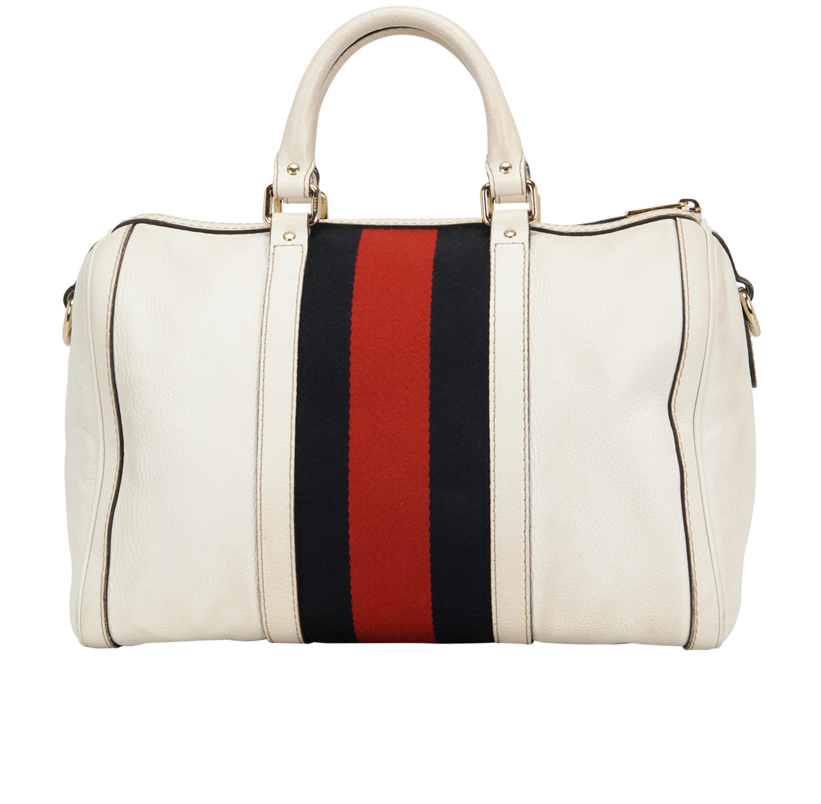 Vintage Joy Boston Bag, &pound;350, Handbags, White, Leather, Back view